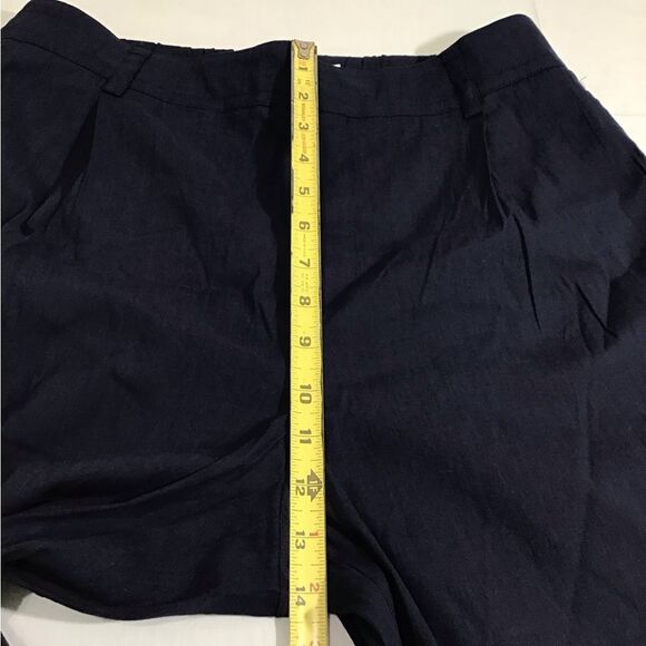 Vince Blue Pleat Front Pull-On Linen Blend Pants New Size Large - Picture 10 of 12